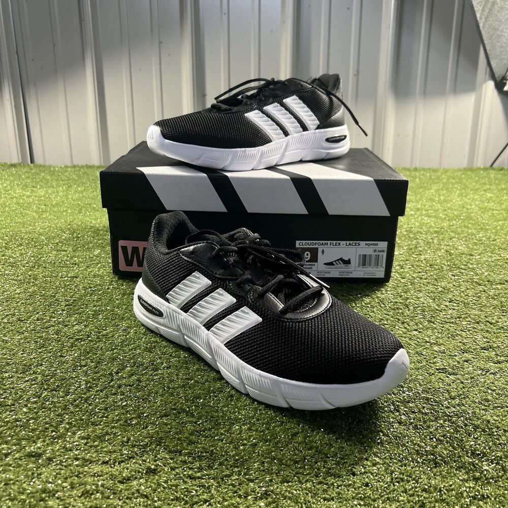 Adidas Cloudfoam Flex Women's Size 9 Black Running Shoes NIB